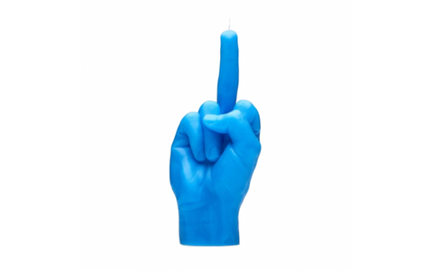 KERZE F*CK YOU BLUE KERZENHAND 