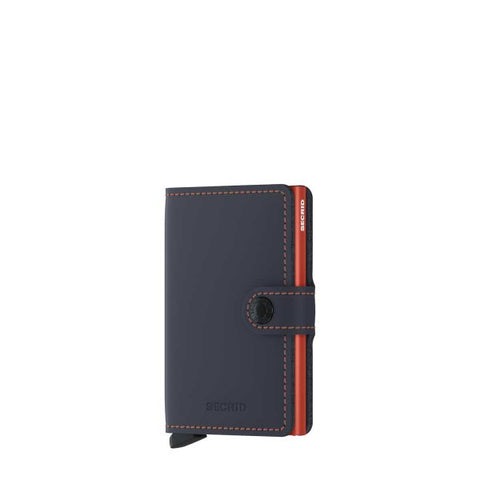 MINIWALLET SECRID MATTE NIGHTBLUE &amp; ORANGE