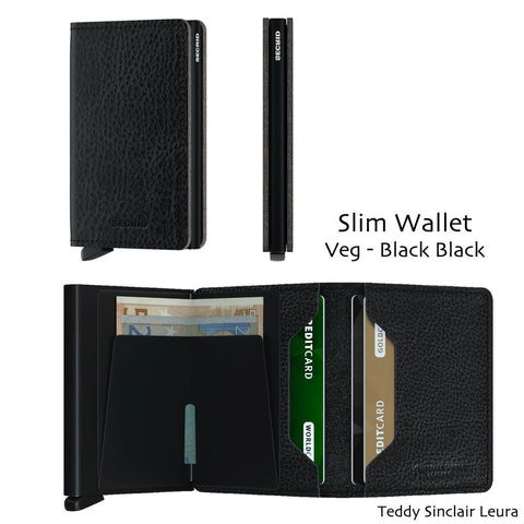 SLIM WALLET SECRID VEG BLACK