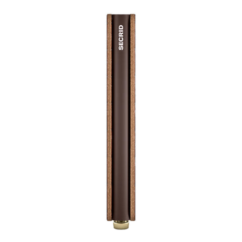 PORTAFOGLIO PREMIUM SLIMWALLET EBOSS LINES + SECRID COGNAC