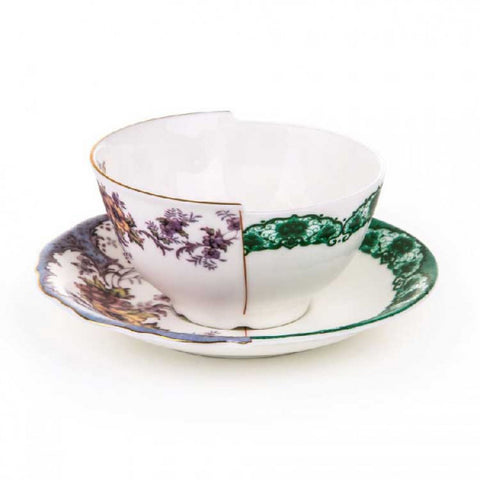 TAZZA TE' CON PIATTINO IN PORCELLANA SELETTI HYBRID ISIDORA ART 09745