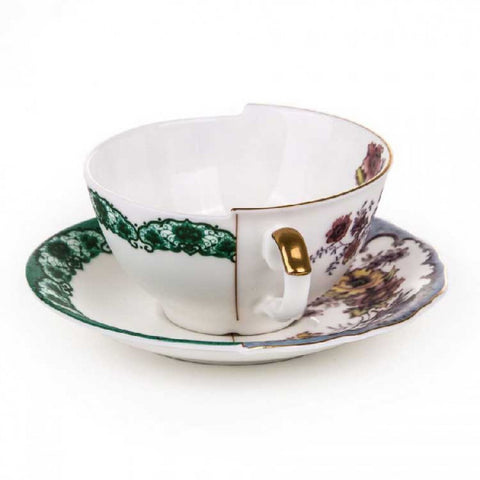 TAZZA TE' CON PIATTINO IN PORCELLANA SELETTI HYBRID ISIDORA ART 09745