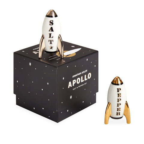 JONATHAN ADLER APOLLO SALT & PEPPER SET BLACK & WHITE 27476