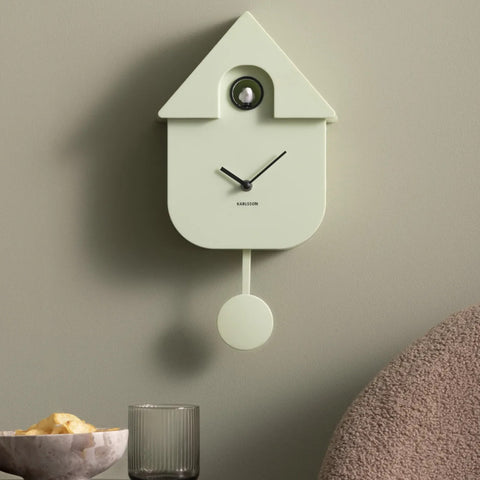 OROLOGIO WALL CLOCK MODERN CUCKOO KA5768LG SOFT GREEN KARLSSON