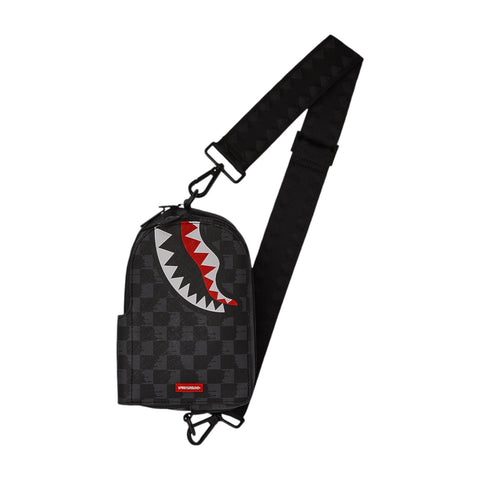 SPRAYGROUND DRIP CHECK SHARK BACKPACK SLING 910B6569NSZ