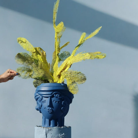 VASO IN TERRACOTTA WOMEN CM 29X25 H 33 BLU 11507B SELETTI