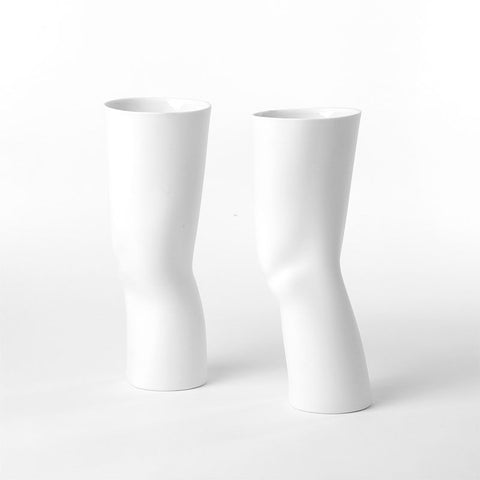 SET OF 2 PORCELAIN VASE SELETTI ELLE ART 10098