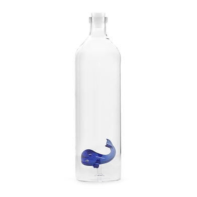 BALVI BLUE WHALE BOROSILICCATE GLASS BOTTLE