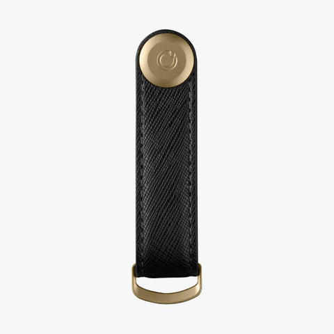 PORTACHIAVI ORBITKEY 2.0 LEATHER SAFFIANO LIQUOEICE BLACK