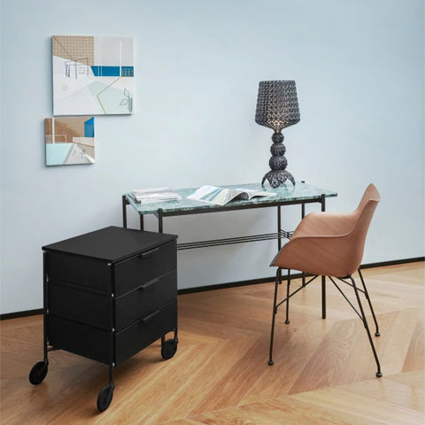 MOBIL MAT 3 KARTELL CON RUOTE NERO ART 02012/09